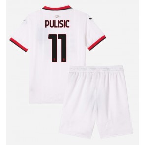 AC Milan Christian Pulisic #11 Dětské Venkovní dres komplet 2024-25 Krátký Rukáv (+ trenýrky)